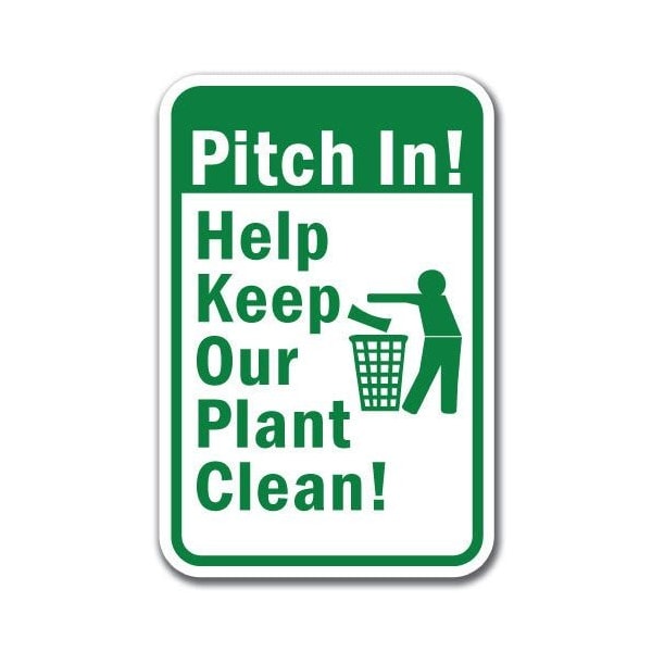 18 in Height, 0.12 in Width, Aluminum, 12" x 18", A-1218 Do Not Litter - KeepPl